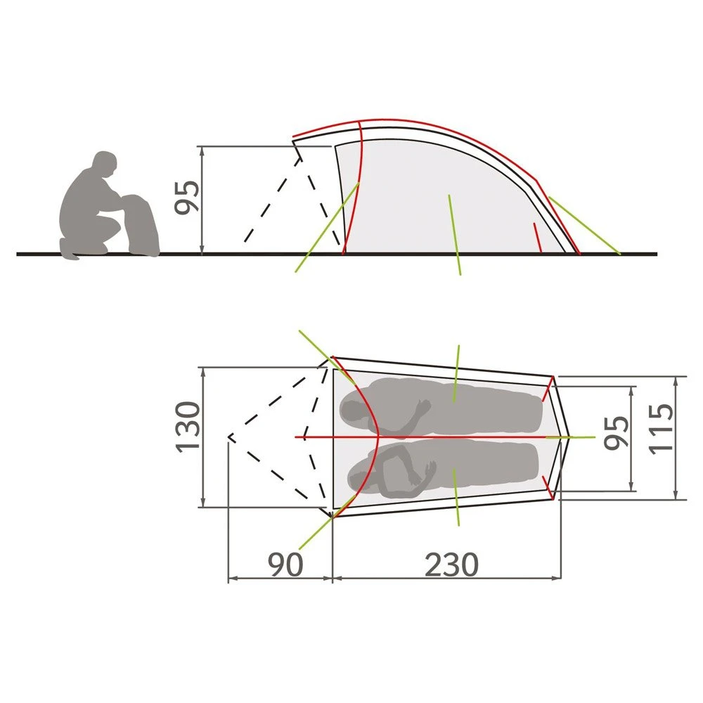 Zelt Vaude Taurus 2P Buckeye – Bild 5