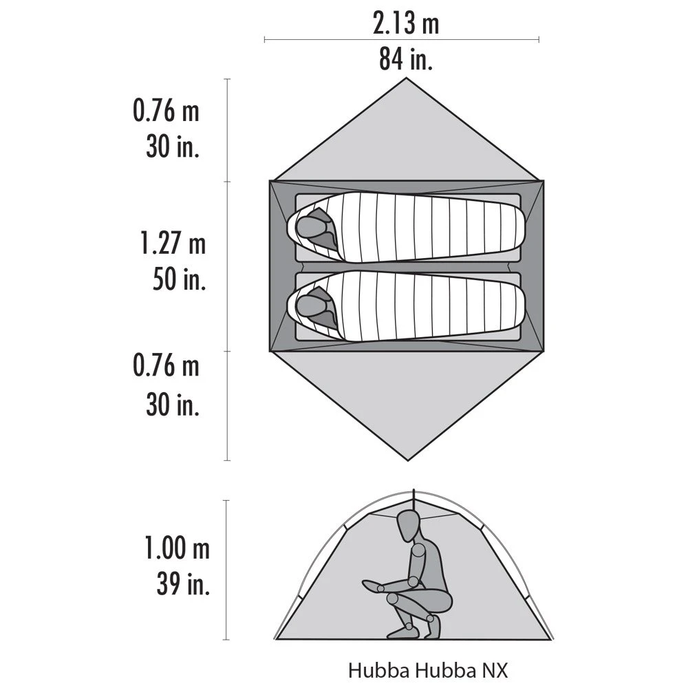 Zelt Msr Gear Hubba Hubba Nx Gray – Bild 19
