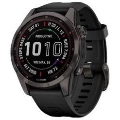 GPS-Uhren Garmin Fenix 7S Sapphire Solar Edition Carbon Gray Black