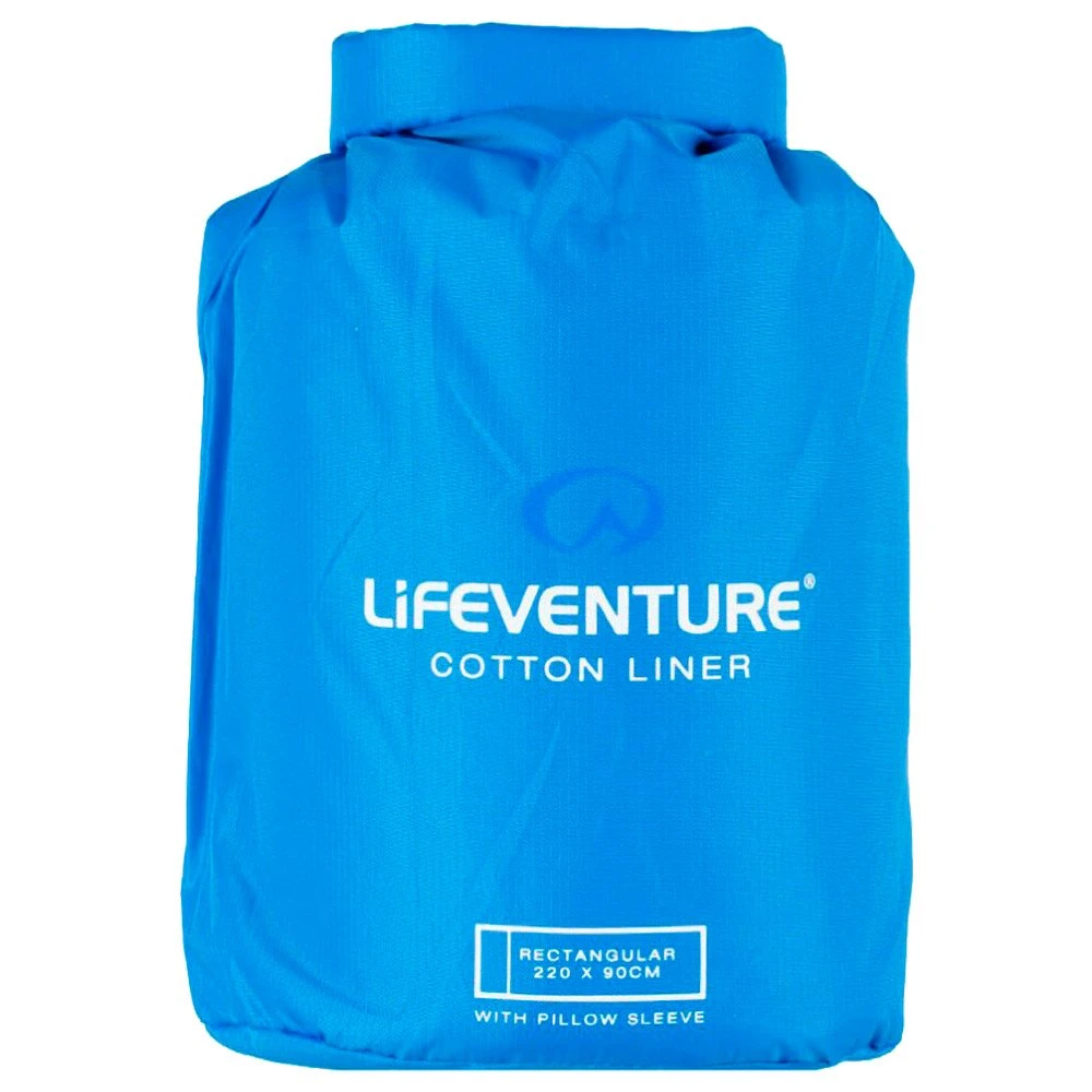 Schlafsack-Inlett Lifeventure Cotton Sleeping Bag Liner Rectangular Blue – Bild 2