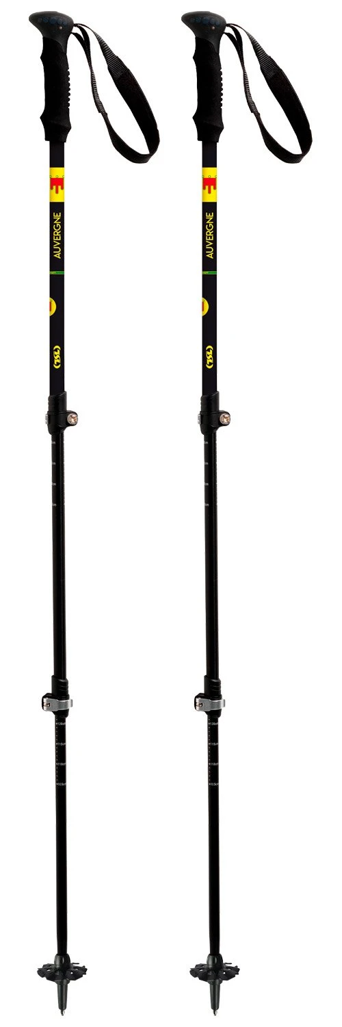 Stöcke TSL Country Alu 3 Light Auvergne 63-135Cm Black Yellow