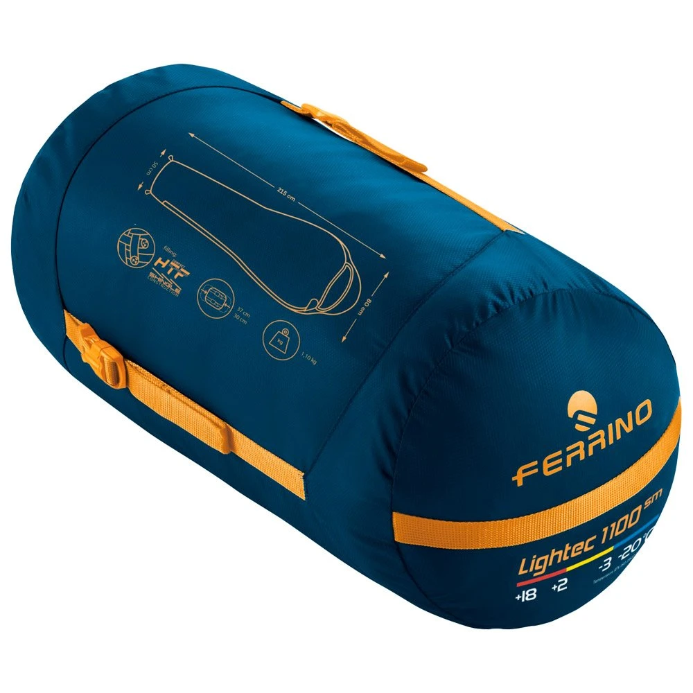 Schlafsack Ferrino Lightec Sm 1100 Orange Blue – Bild 2