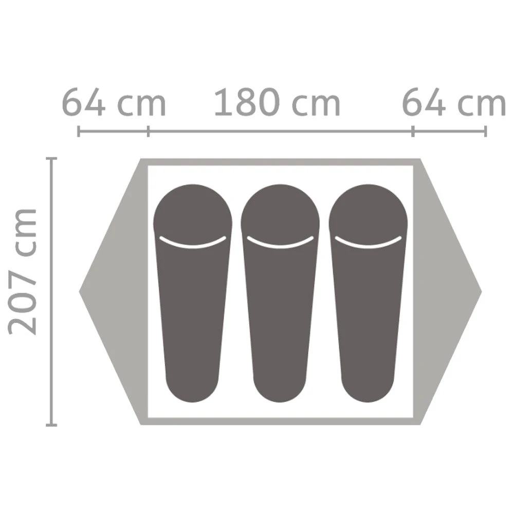 Zelt Salewa Latitude III Cactus Grey – Bild 2