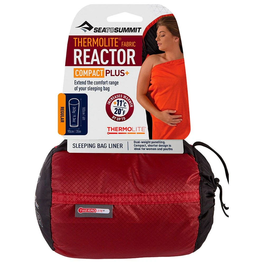 Schlafsack-Inlett Sea To Summit Thermolite Reactor Compact Plus Black Red