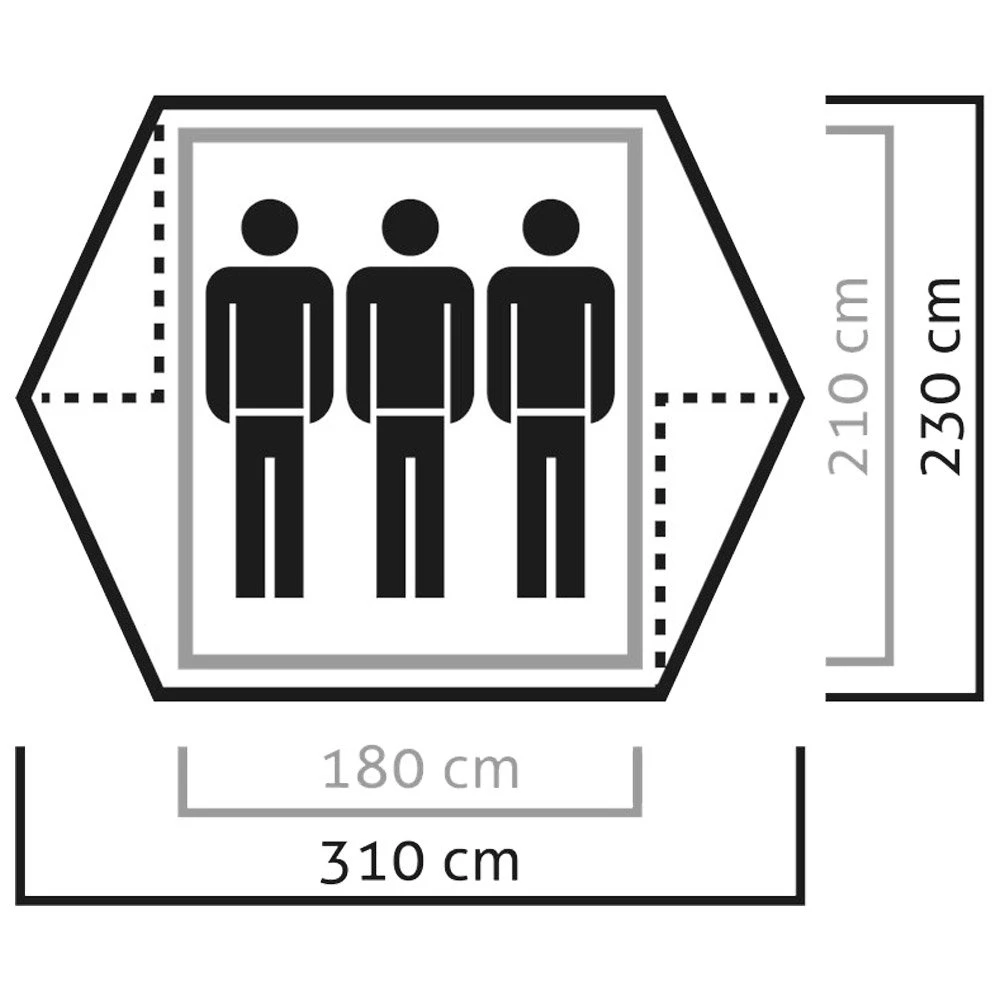 Zelt Salewa Denali III Cactus Grey – Bild 3