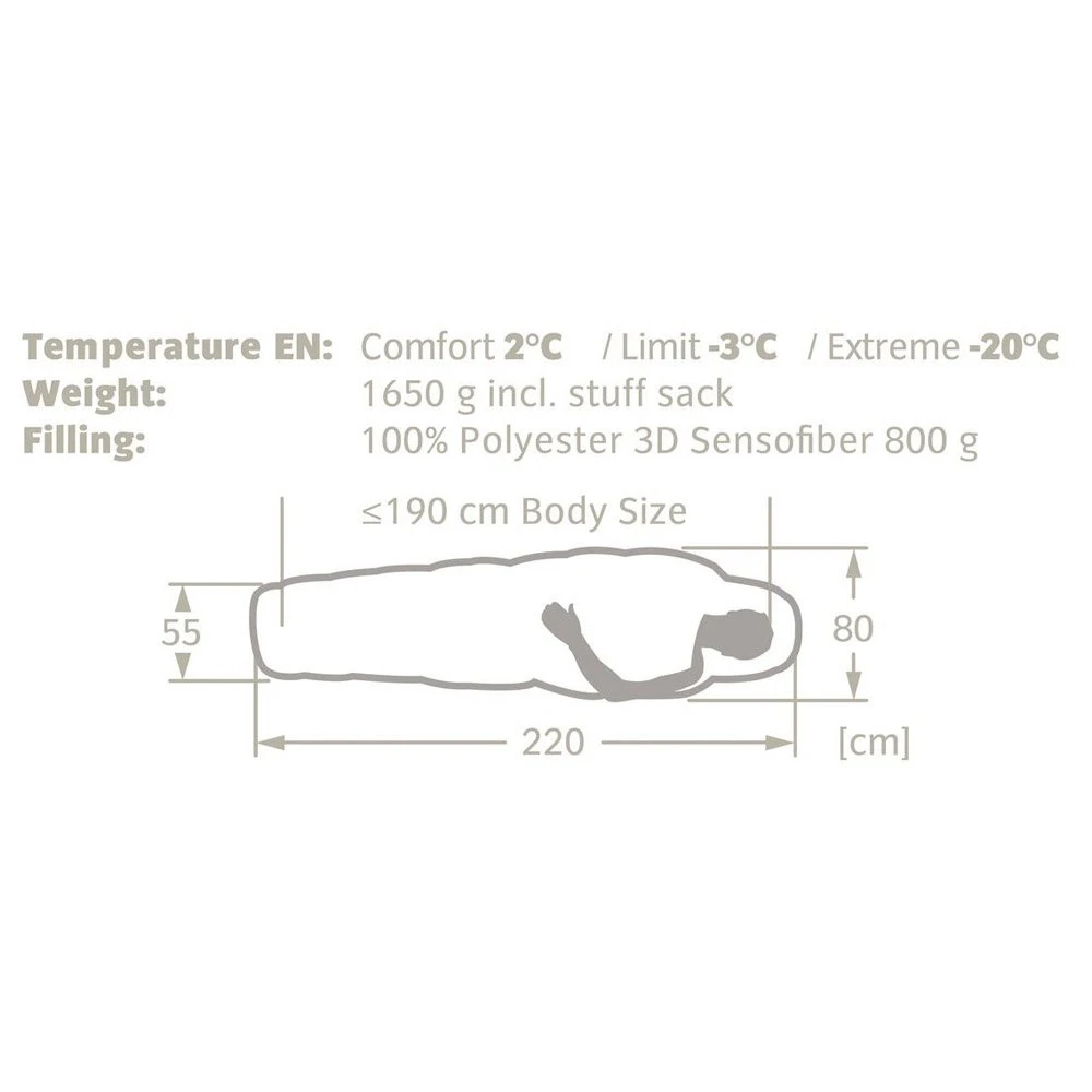 Schlafsack Vaude Sioux 800 Syn Left Dark Indian Red – Bild 3