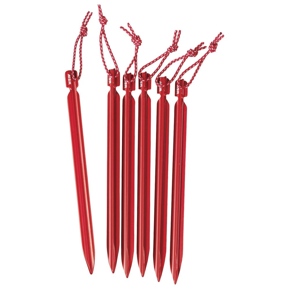 Zelthering Msr Gear Mini-Groundhog Stake Kit X6 Red